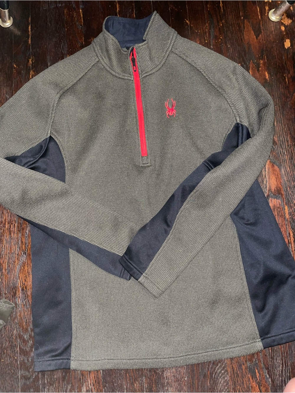 Men's Spyder Outbound Jacket Thermal waffle weave 1/4 Zip Pullover Fleece xxl